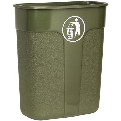 Papperskorg grön plast