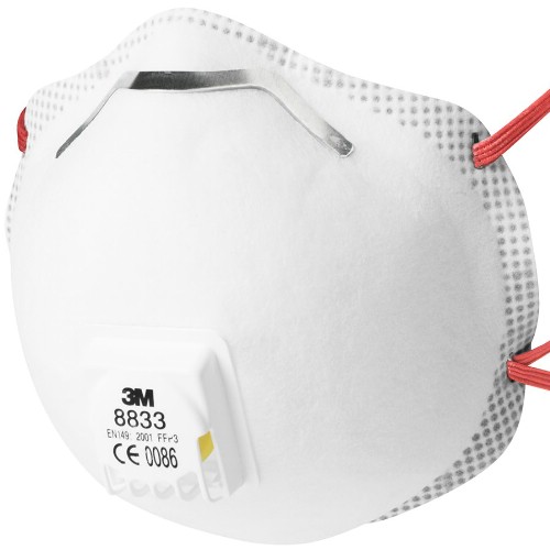 Filtrerande halvmask 3M FFP3 R D 8833 med ventil