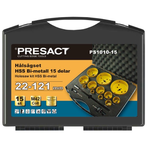 Hålsågsats PRESACT<br />PS1010-15 15 delar