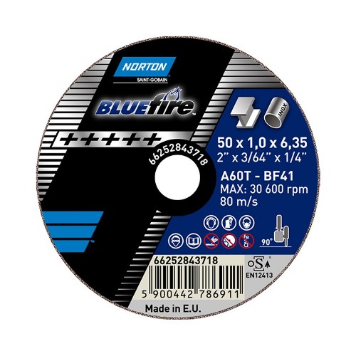 Kapskiva NORTON Blue Fire Metall/Inox Typ 41