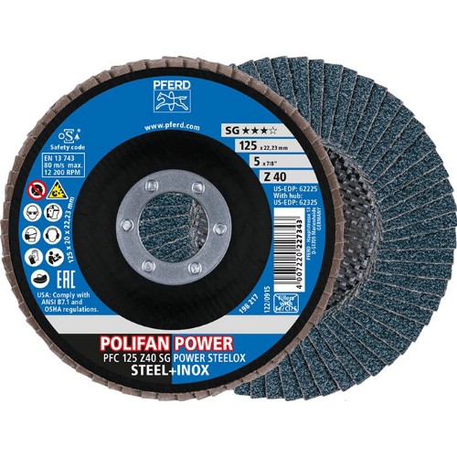 Lamellrondell PFERD PFC Z SG POWER STEELOX vinklad